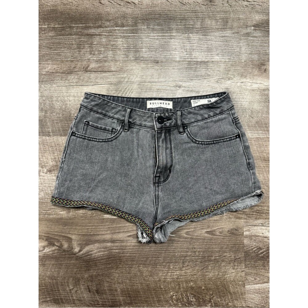 BULLHEAD DENIM “High Rise Short” Black Jean Shorts Size 7